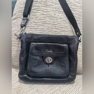 Coach Black Pebbled Leather Crossbody Bag